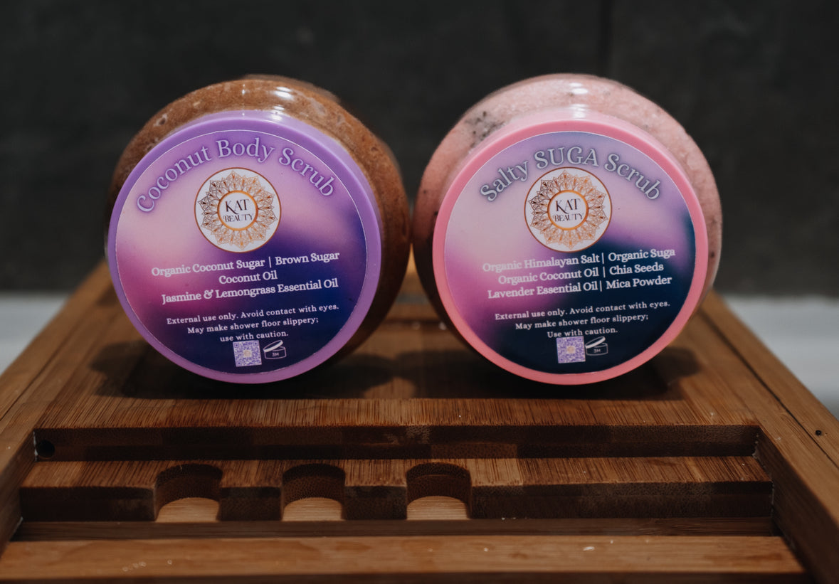 handmade natural sugar scrubs, clean beauty